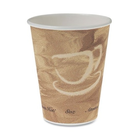 Dart , Mistique Polycoated Hot Paper Cup, 8 Oz, Printed, Brown 378MS